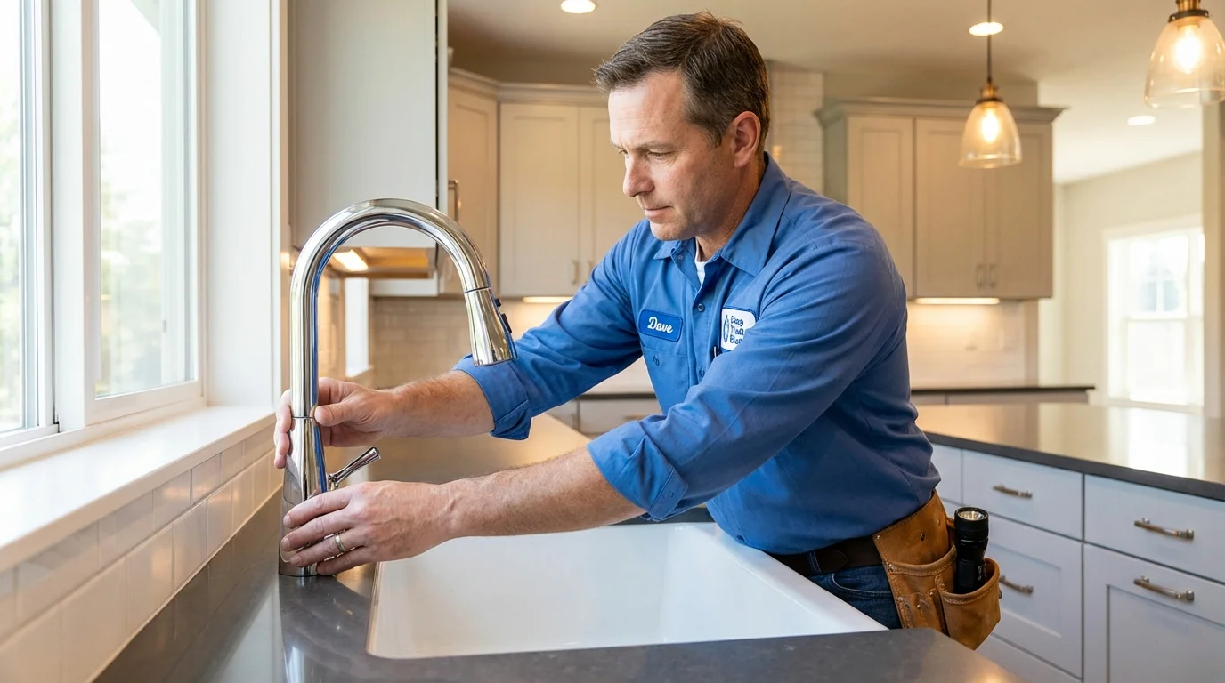Kitchen faucet installation by Johns Plumbing LLC in Collierville